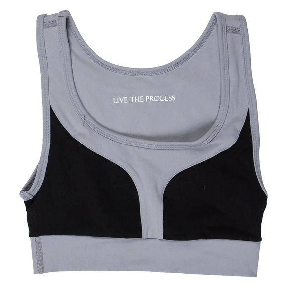 Live The Process Black and Gray Racerback Sports Bra Size XS - Picture 3 of 4